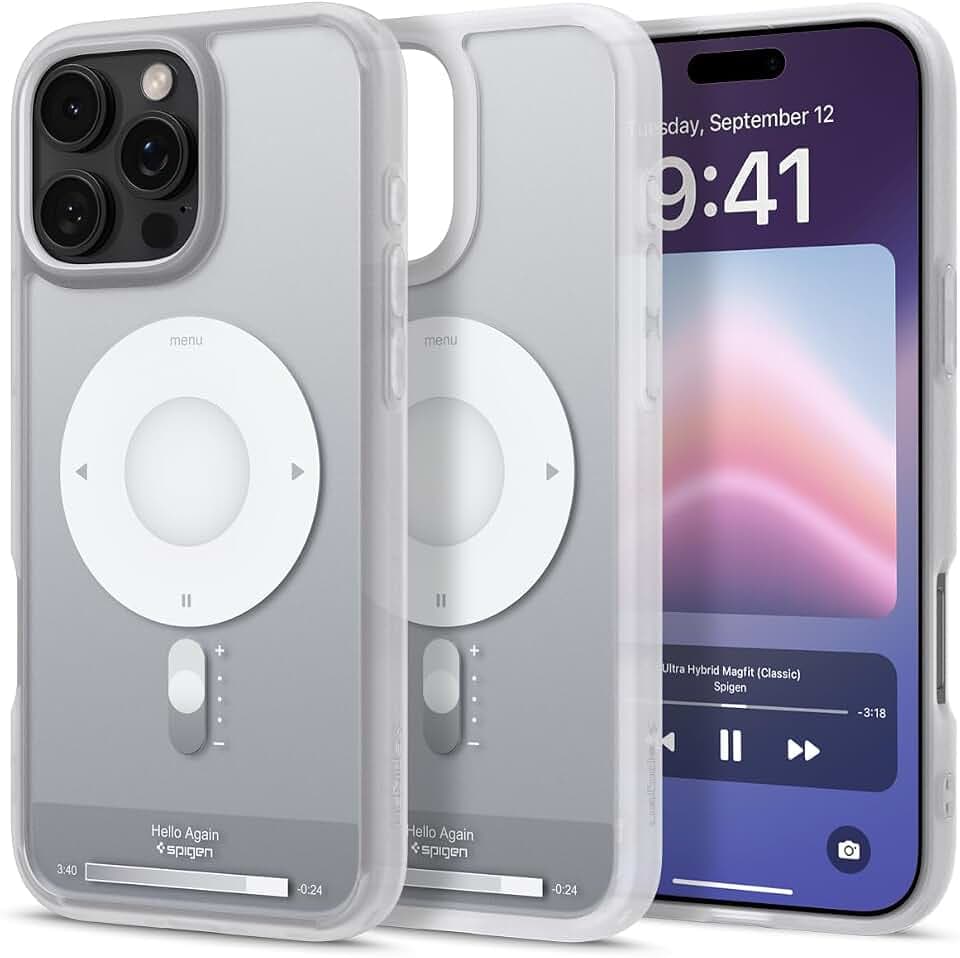 Spigen iPhone 16 Pro Hülle Ultra Hybrid MagFit -Classic Silver | Kompatibel mit MagSafe, Air Cushion Tech, Militär-Grade Schutz, Hightech-Design