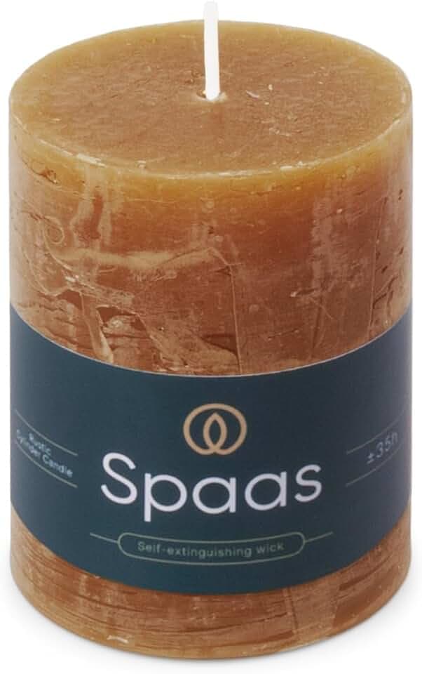 Spaas Rustikale Stumpenkerze 70/95 mm 35St. - cognac