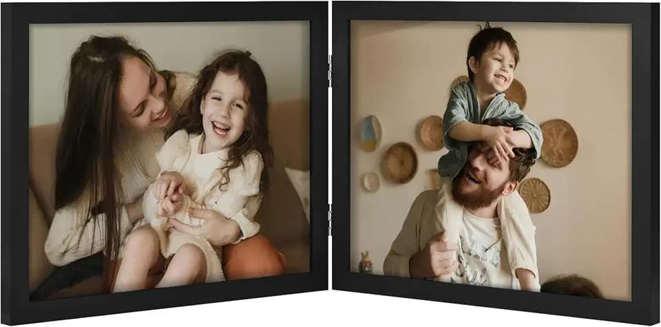 decorUhome Double 10x8 Picture Frame Horizontal, Black