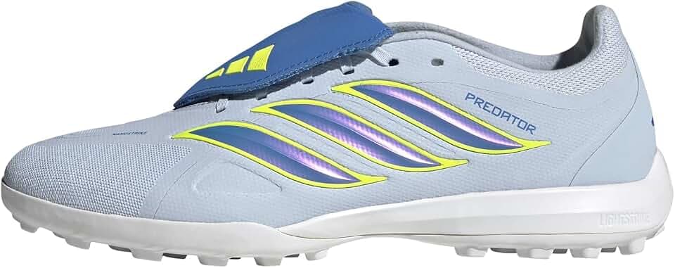 adidas League Fold-Over Tongue Turf Soccer Cleats - Black, White, Yellow