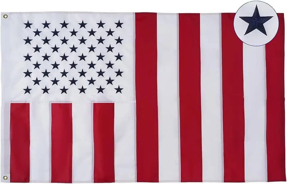Bradford Civil Peace Flag 4x6 ft Outdoor Embroidered American Peace Flags Double Sided Heavy Duty, Polyester Unite States US Civil Flag with 2 Grommets