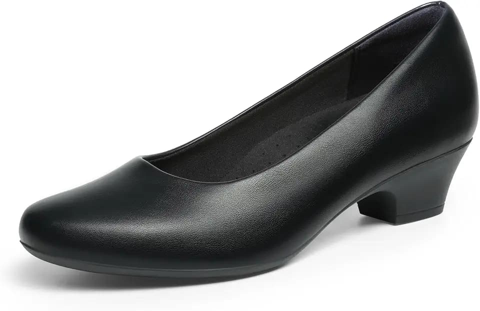 DREAM PAIRS Women's Pumps Low Heel Arch Support Dress Shoes