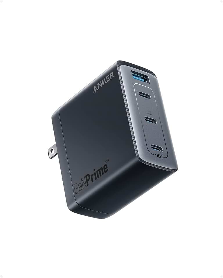 Anker 150W Max USB C Charger Block, 4-Port Compact Foldable GaN Charger for MacBook Pro/Air, iPhone 17/16 and More Series, Dell and More