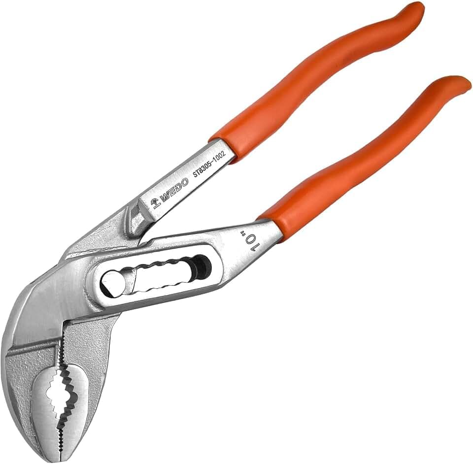 WEDO Water Pump Pliers 10", Tongue and Groove Pliers, Stainless Steel