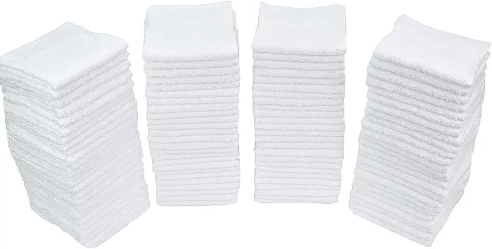 Simpli-Magic 79171 Terry Cleaning Cloths, 12"x12", White, 50 Pack