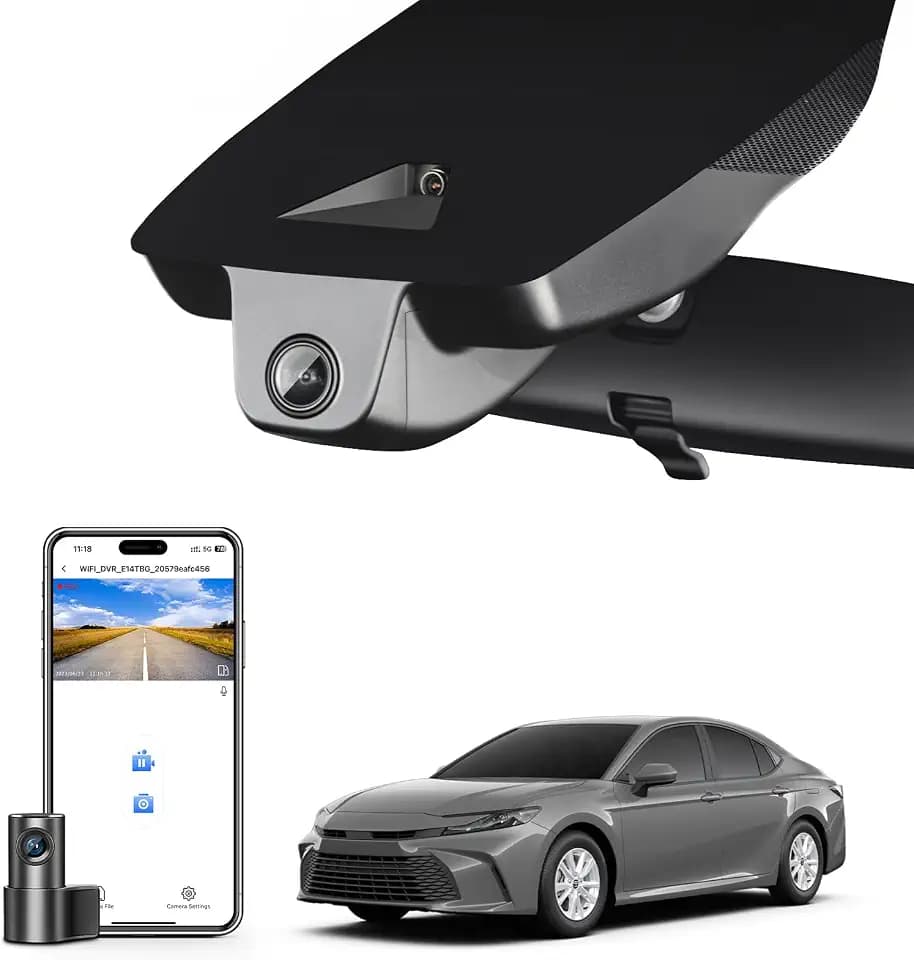 4K Front & 2K Rear 2Channel HDR Dash Cam for Toyota Camry 2025 2026 Model C