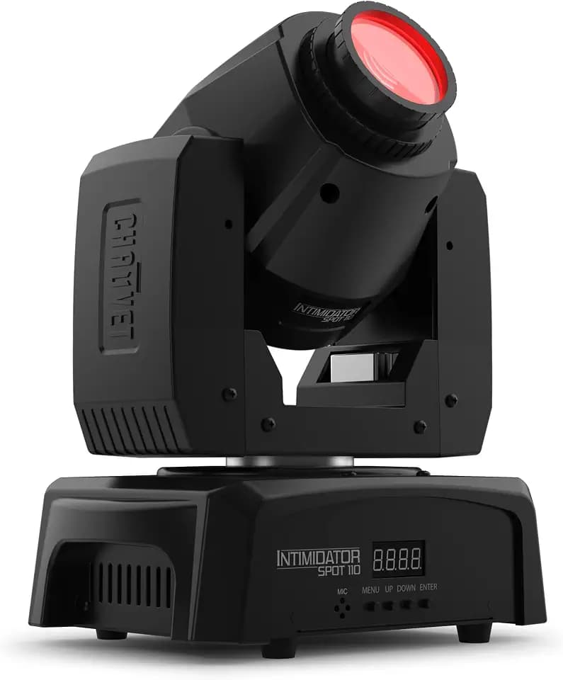 CHAUVET DJ – Intimidator Spot 110 Compact Led Moving Head | Lightweight Design For Mobile Applications | Color & Gobo Wheels For Creative Programming | Sound Activated & Master Slave Shows