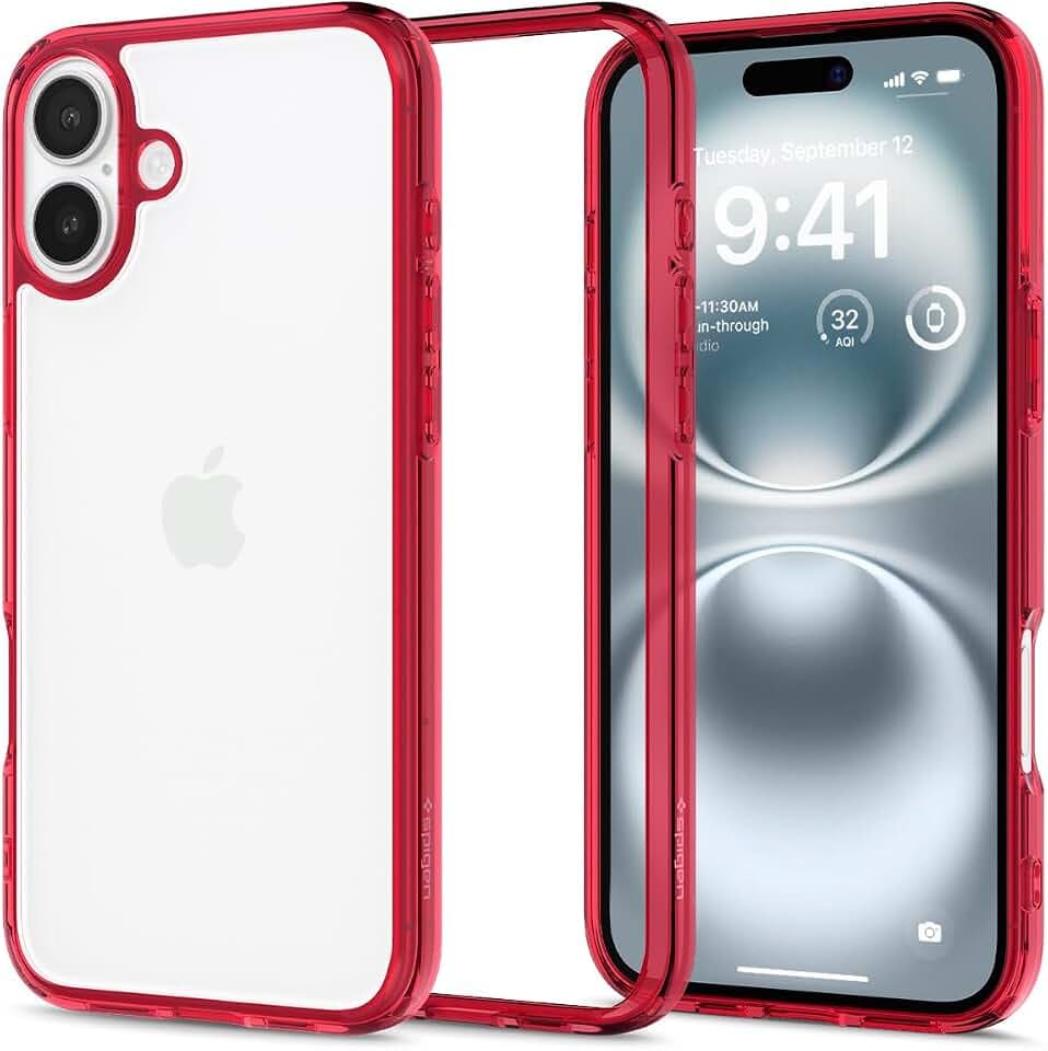 Spigen iPhone 16 Hülle Ultra Hybrid -Red Crystal
