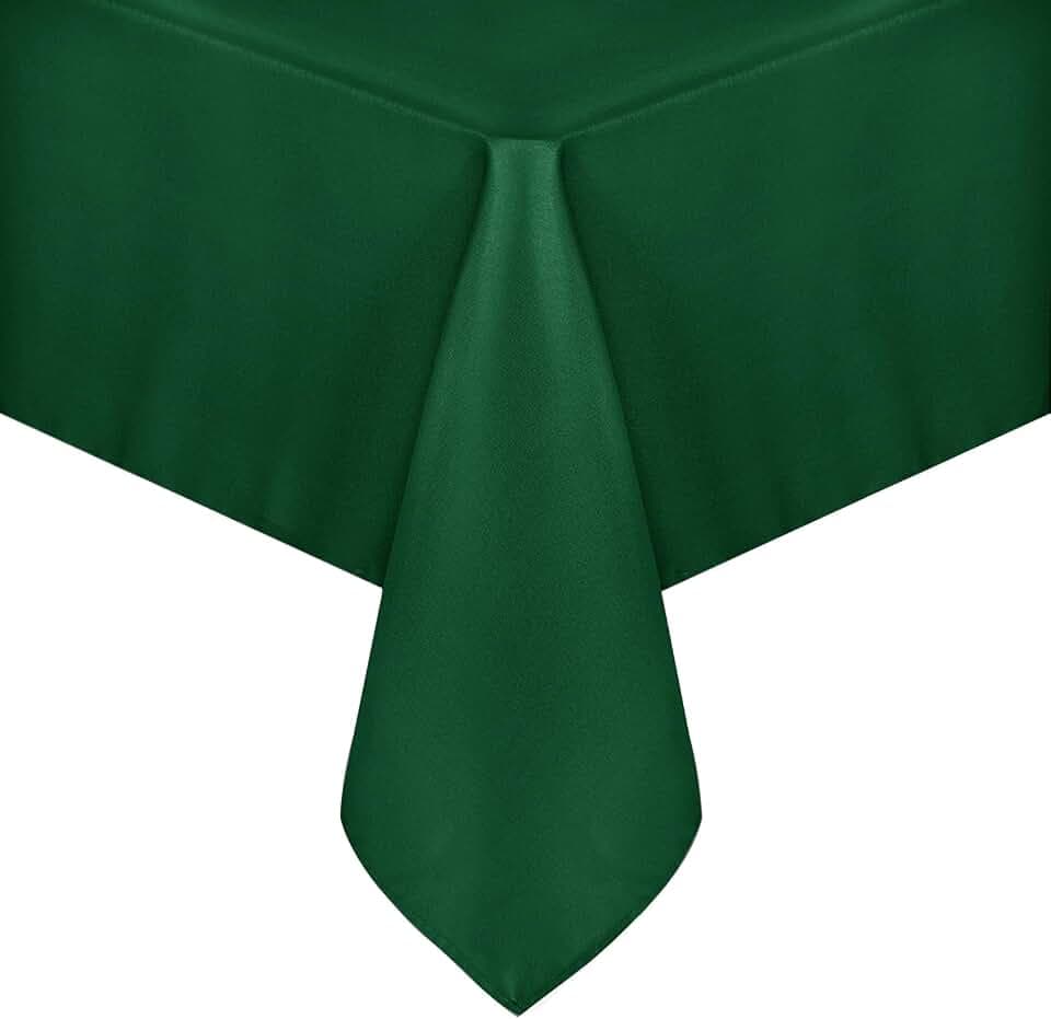 sancua Rectangle Tablecloth, 70 x 108 Inch, Hunter Green