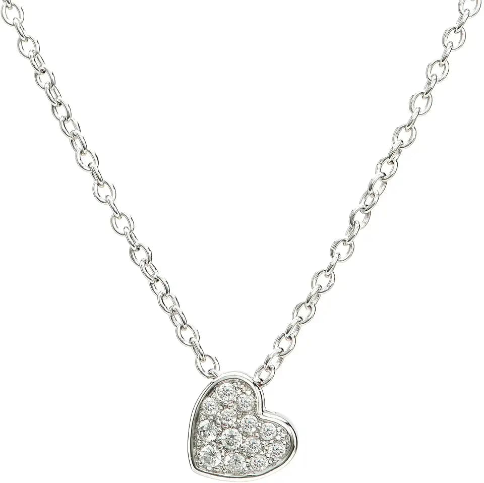 Monteverdi Damen-Halskette Herzanhänger 45cm 925 Sterling Silber rhodiniert 2VNAMONJ-NL-0070