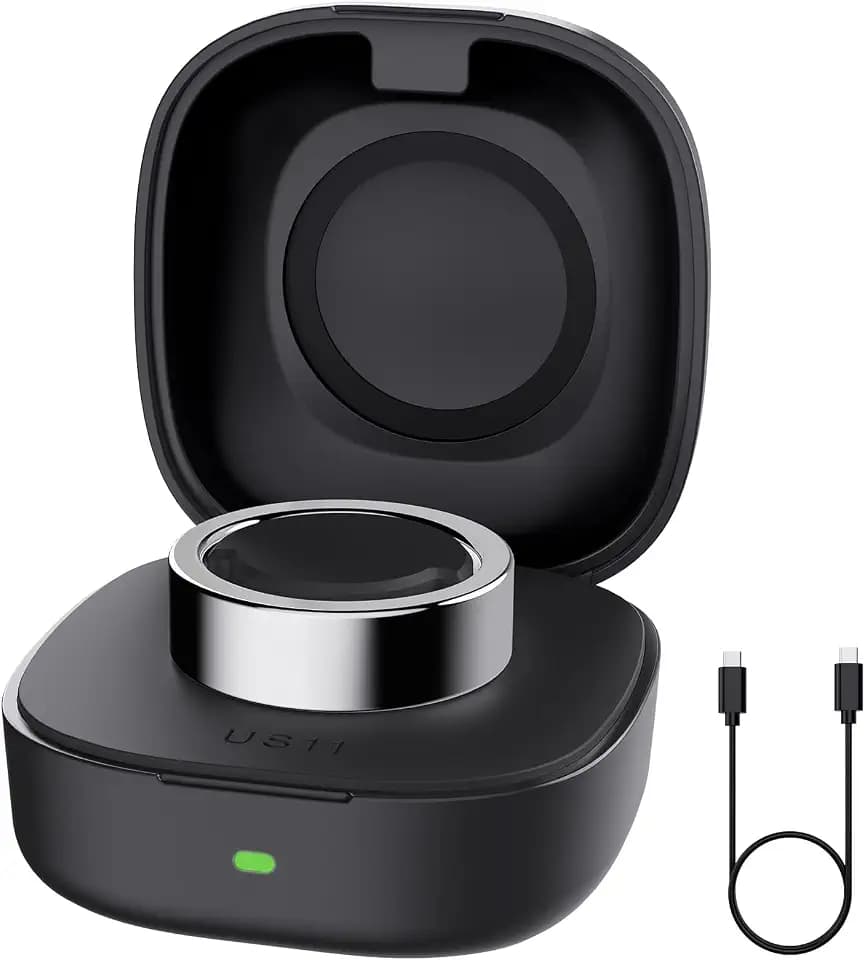Compatible with Ou-ra Ring Gen3 - Smart Ring Wireless Charger Size 9, 600mAh Portable Travel Charging Dock