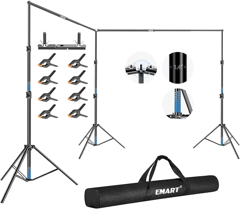 EMART Heavy Duty Backdrop Stand, 10x20FT Back Drop Stand for Party Decorate