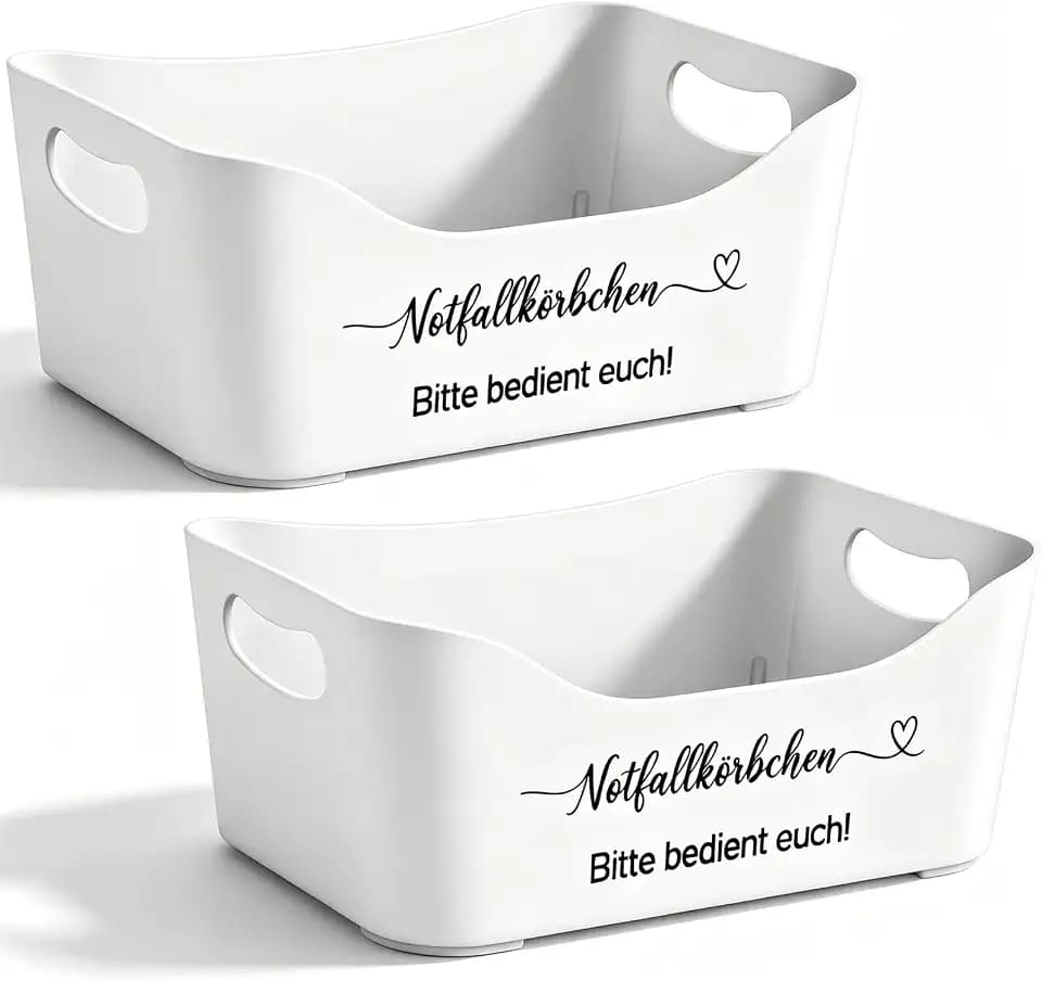 Hestya Notfallkörbchen 2 Stücke für Badezimmer Hochzeit, 24 × 16,5 × 10 cm