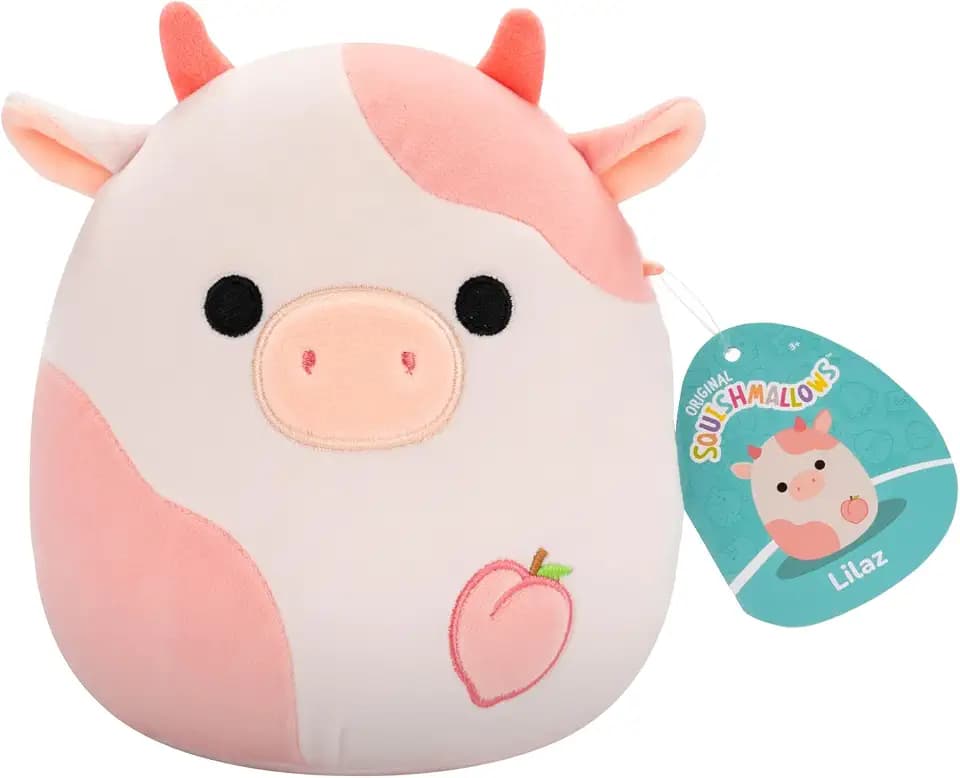Squishmallows SQCR06601 - Lilaz die Kuh 19 cm, offizielles Jazwares Plüsch, superweiches Kuscheltier