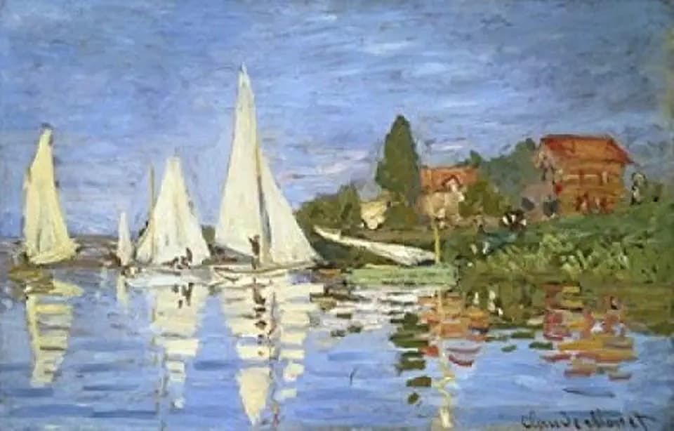 Posterazzi The Regatta (Regates a Argenteuil) c. 1872 Claude Monet (1840-1926/French) Musee d'Orsay Paris Poster Print, (18 x 24)