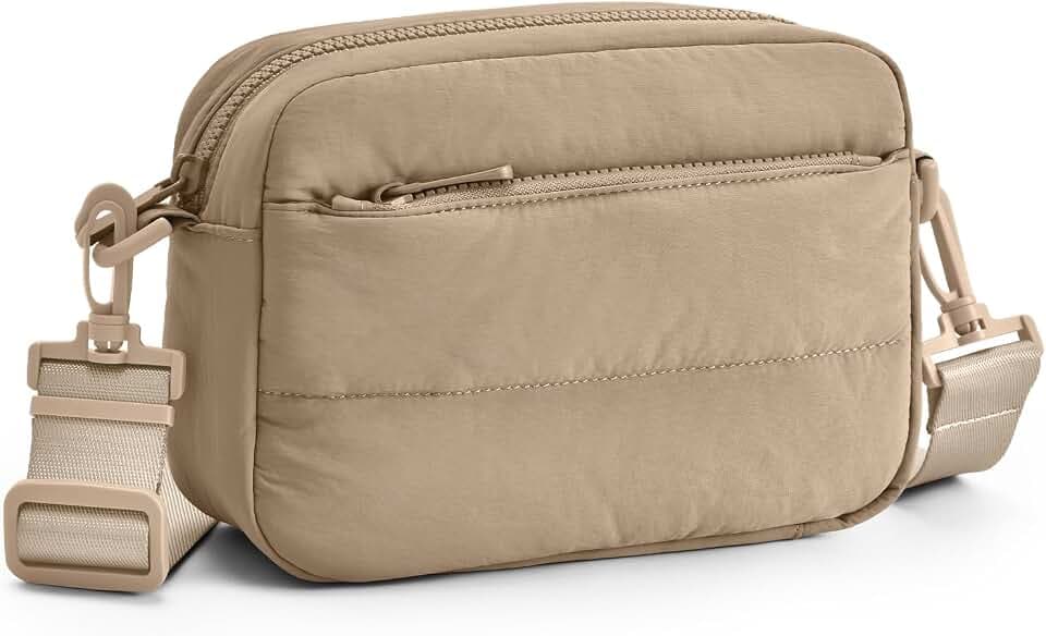 Gitus Crossbody Bags for Women Small Puffy Shoulder Handbag Travel Cross Body Purse with RFID Blocking Cards Slot
