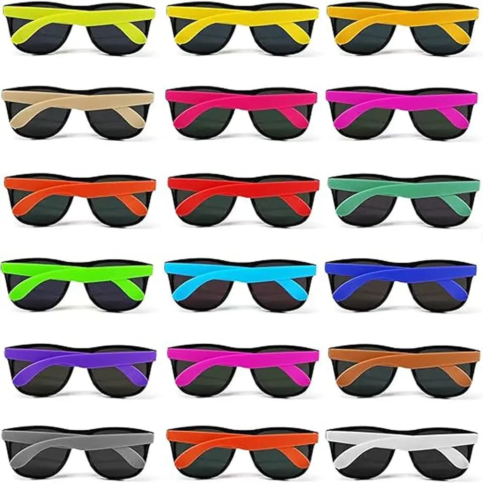 MAPIXO 16 Pack 16 Colors Neon Sunglasses, Party Favors, Dark Lenses