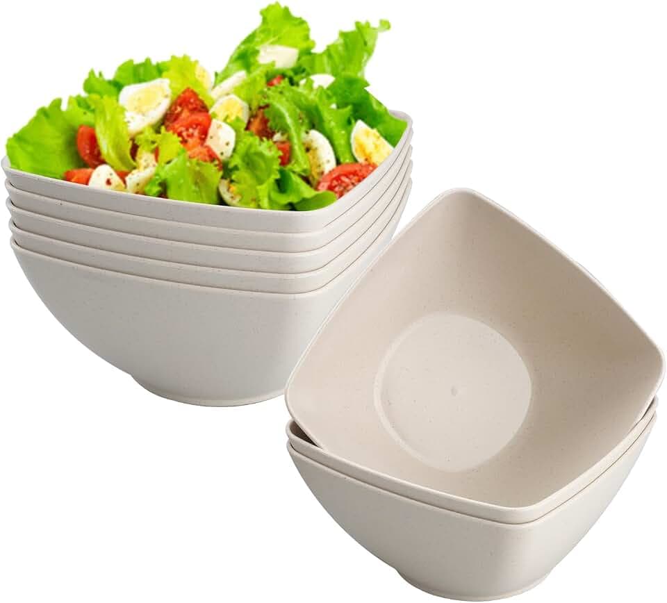 8er Set Beige Dipschalen & Snack Schalen aus PP