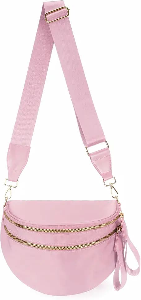 FEIBOON Spacious Nylon Crossbody Bag Bum Bag Handbags Purses for Women