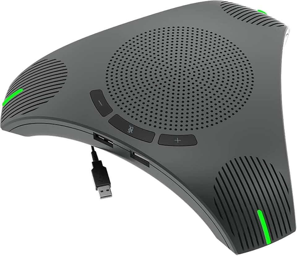 Octopus konferenzlautsprecher mit mikrofon, USB Lautsprecher und omnidirektionales Mikrofon, kristallklarer Klang, Plug-and-Play, für Besprechungsräume oder Home Office