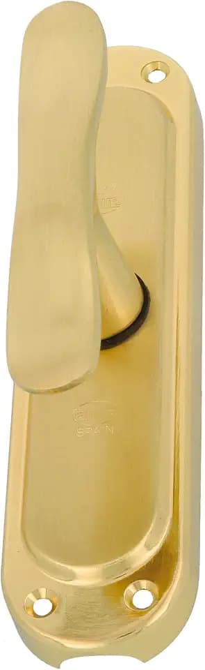 Amig Fensterheber Gold - Messingstahl, Sicherheitsverschluss mit Griff - inklusive 5 Halterungen - Maße: 164 x 41 mm, goldfarben