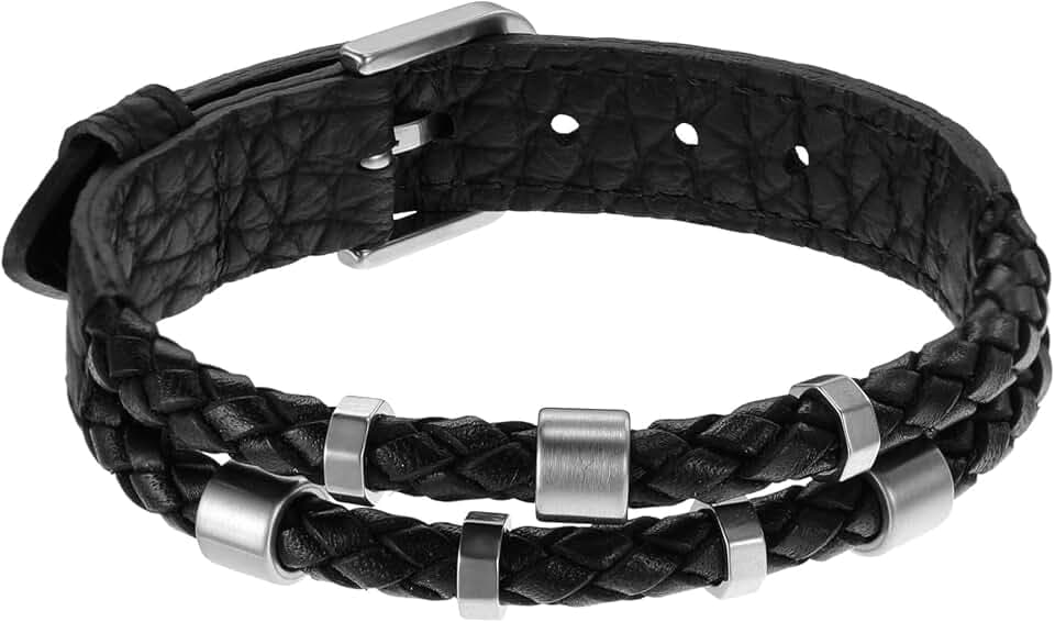 Fossil Casual texture Herrenarmband aus Leder oder Edelstahl mit Magnet-, Falt- oder Schnallenverschluss