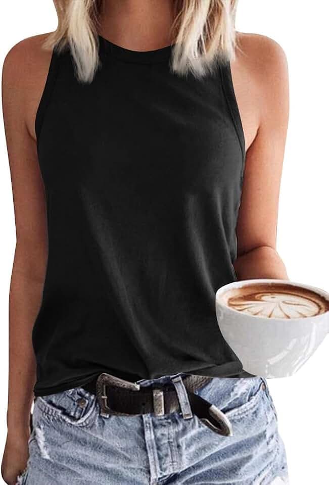 GeGekoko Damen Tank Top Basic Tanktops Ärmellose Blusentop