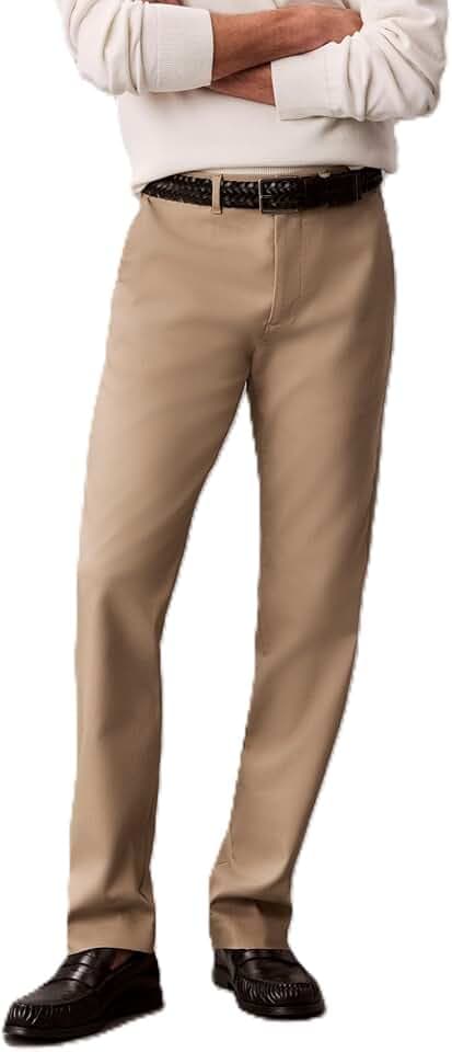Calvin Klein Men's Modern Stretch Chino Wrinkle Resistant Pants