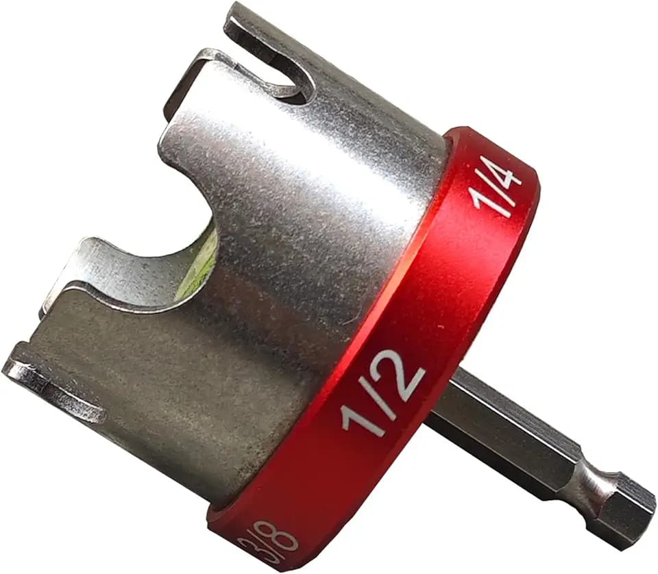 Nut Spinning Drill Attachment - Threaded Rod Nut Runner for 1/4", 3/8", 1/2" - Fast Installation and Removal - Aluminum Alloy Hex-Shank Nut Driver and Extractor Tool