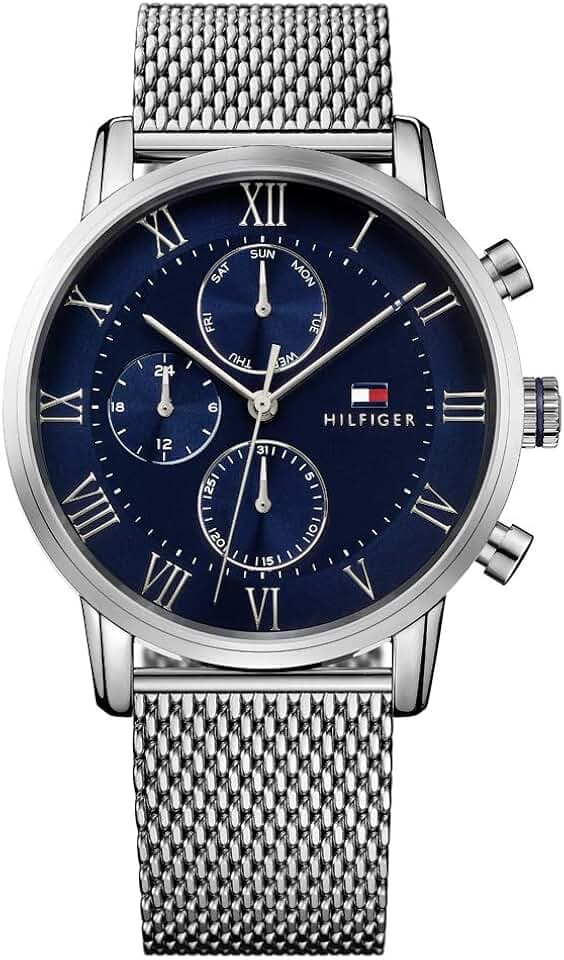Tommy Hilfiger Multi Zifferblatt Quarz Uhr für Herren mit Edelstahlarmband oder Lederarmband