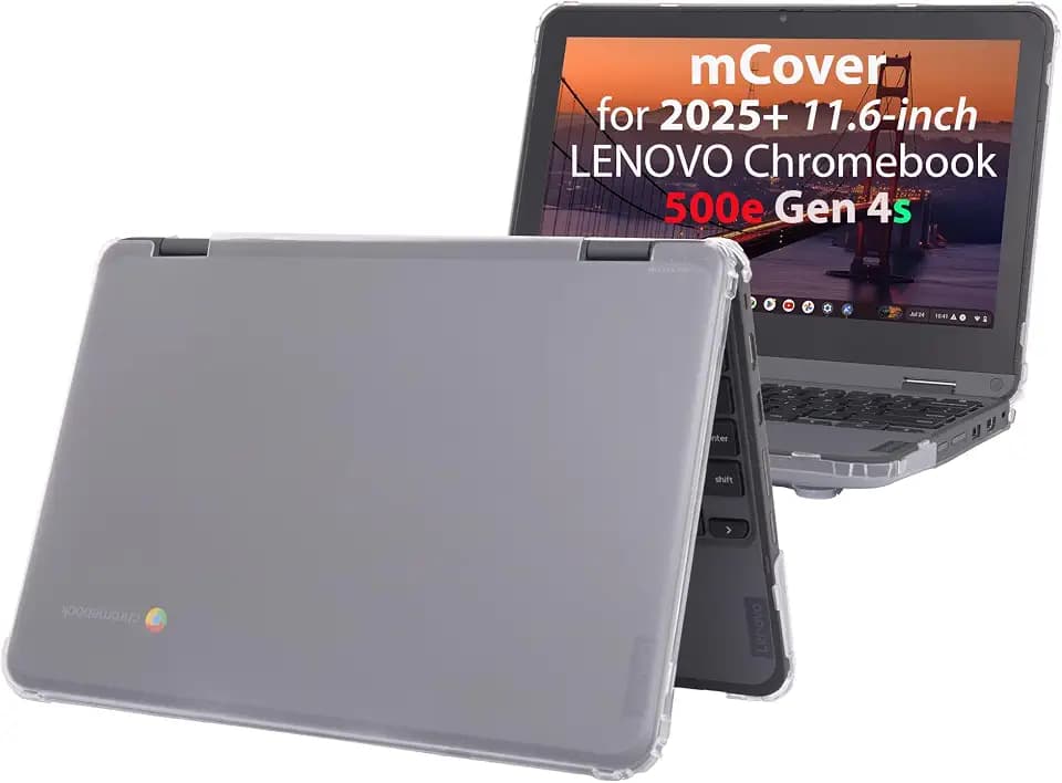 mCover Hard Shell Case Only Compatible for 2025 or Later 11.6" Lenovo 500e Chromebook Gen 4s 2-in-1 Laptop (NOT Fitting Any Other Lenovo Models)- Clear