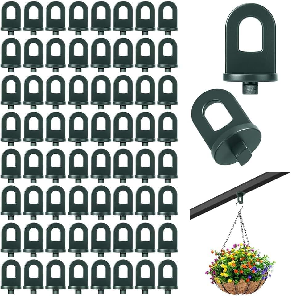 OFFCUP 80x Gewächshausclips Stabile Pflanzenhalter Aufhängevorrichtungen für Gewächshaus Ösen Rankhilfe Clips Kunststoff Gewächshaus Zubehör für Paradies Rankhilfe Aufhängen Pflanzen