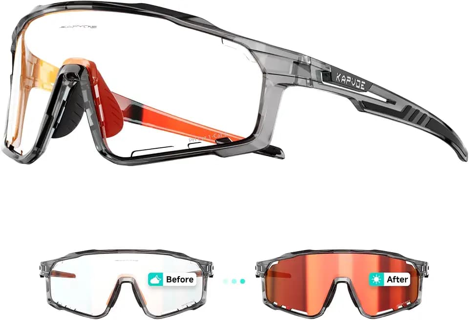 KAPVOE Photochromic Cycling Sunglasses Men Women K76