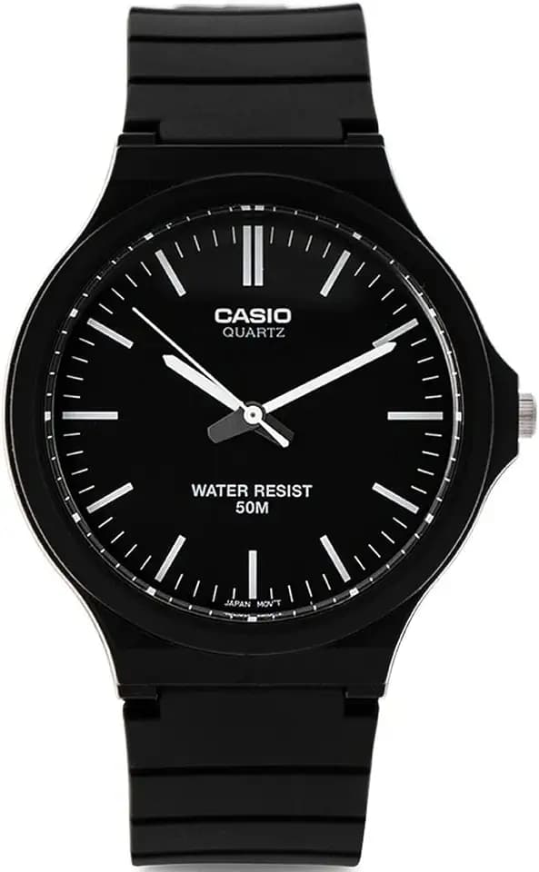 Casio MW240 Series | Men’s Quartz Watch | 50M WR | Large Resin Case | Resin Glass | Resin Band | Large Arabic Numerals | Analog Watch | Easy to Read Display | 3 Year Battery