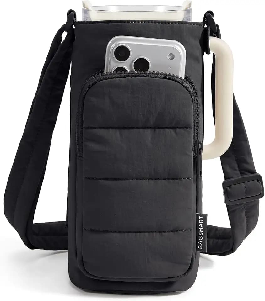 BAGSMART Magnetic Water Bottle Holder with Strap, Gym Accessories for Women