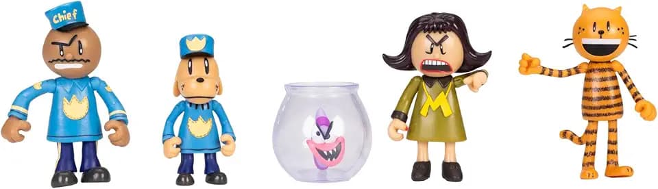 Dog Man 2.5" Inch Figures 5-Pack Multipack from Jakks Pacific's Wave #3