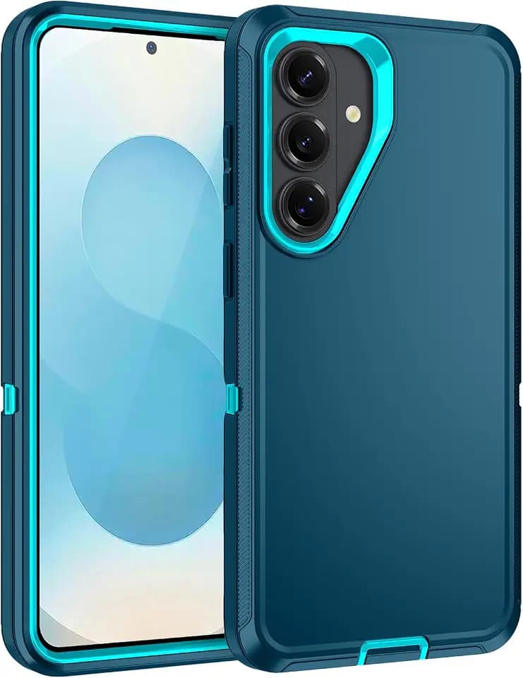 for Samsung Galaxy S26 Case [Shockproof] [3-Layer][Military-Grade] Full Body Protection Rugged Heavy Duty Cover Case for Galaxy S26 5G,Turquoise