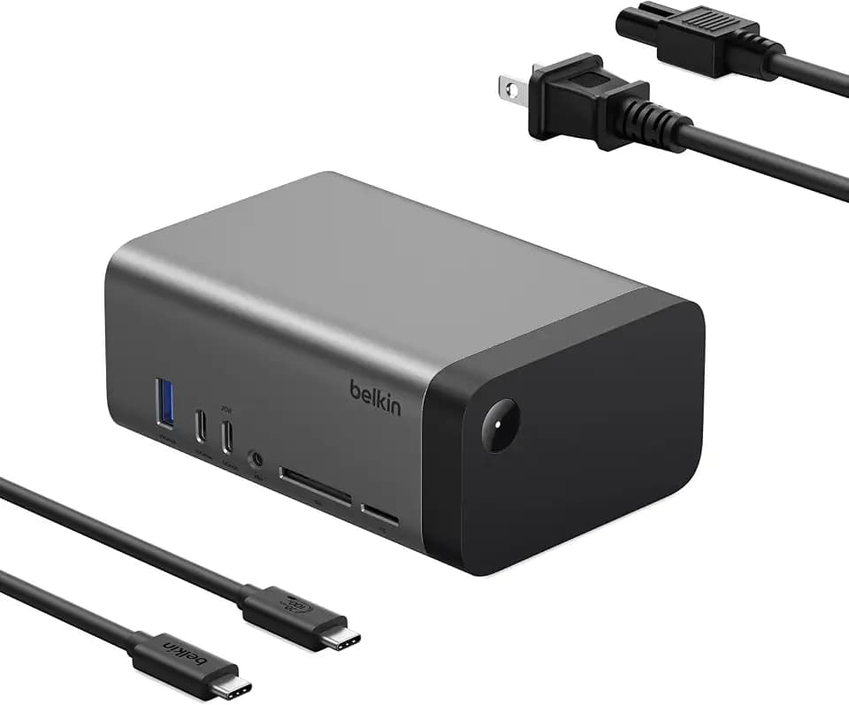Belkin USB-C Hub 11 in 1 Pro GaN 150W Triple 4K HDMI Windows, Laptops
