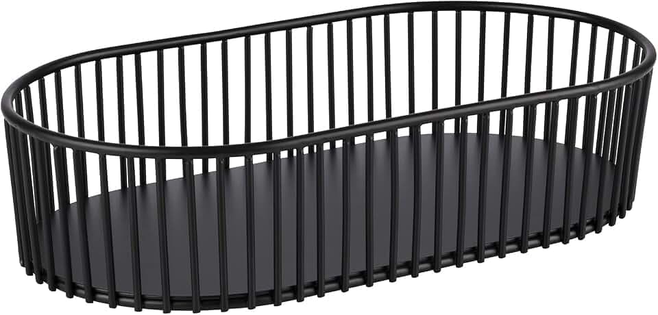 APS Korb -URBAN- 29 x 16 cm, H: 7 cm, oval Metall, schwarz