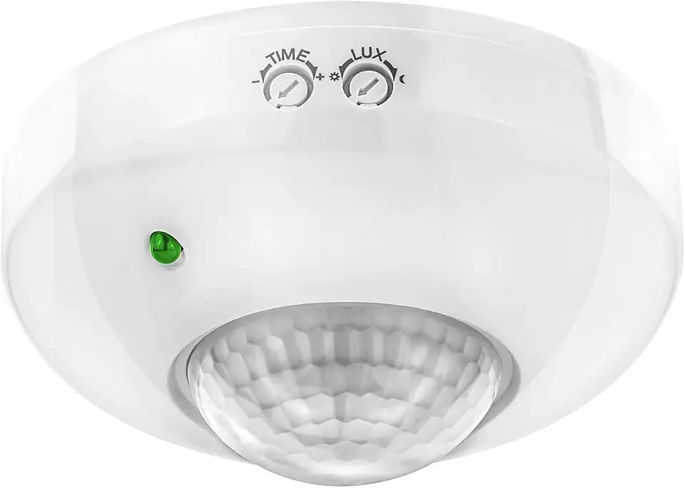 deleyCON Infrarot Bewegungsmelder Aufputz 360° 6m, 1 Stück - Weiß
