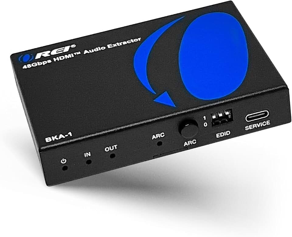 OREI 8K Audio Extractor HDMI UltraHD 4K @ 120Hz 48G HDMI 2.0 Audio-Konverter für PS5 SPDIF + 3,5 mm Ausgang HDCP 2.3 - Dolby Digital/DTS Passthrough CEC, HDR, Dolby Vision, ARC, VRR, HDR10+ (BKA-1)