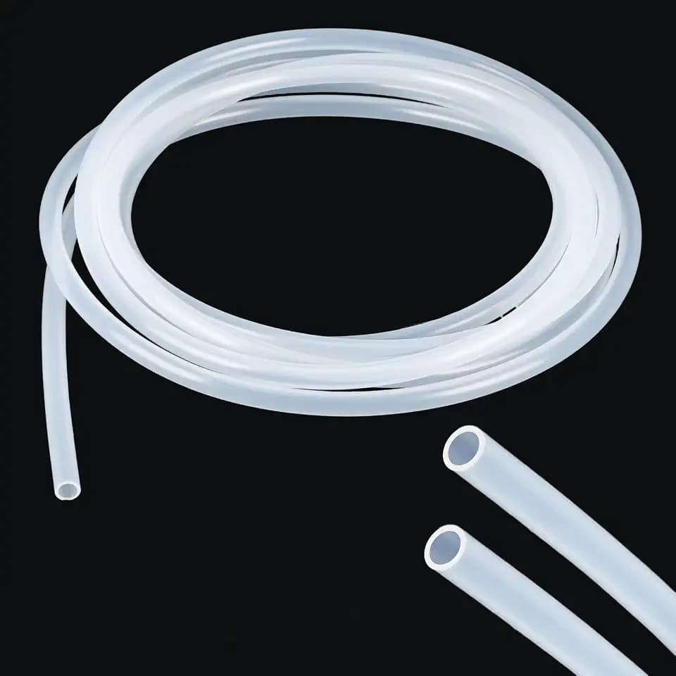 Silikonschlauch 4m Länge, Flexibler Silikonschlauch Lebensmittelecht, 6mm ID x 8mm OD Transparenter Silikonschlauch, Klar Wasser Luft Rohre für Pumpentransfer