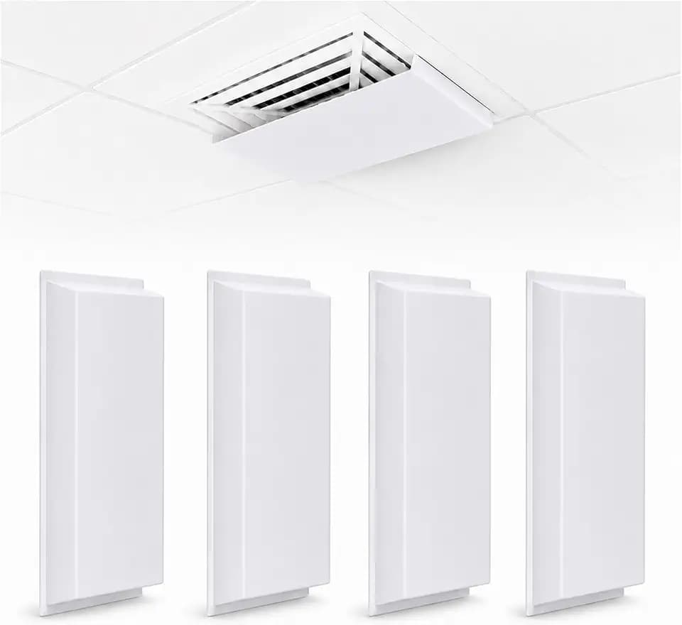 4-pack 24"×12" Ceiling Air Diverter for 2'x2' Grid T-Bar Vent Diffusers