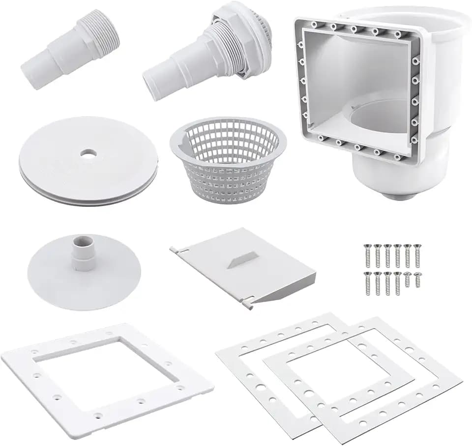 Kefly Above Ground Pools Skimmer with Accessories, Thru-Wall Skim
