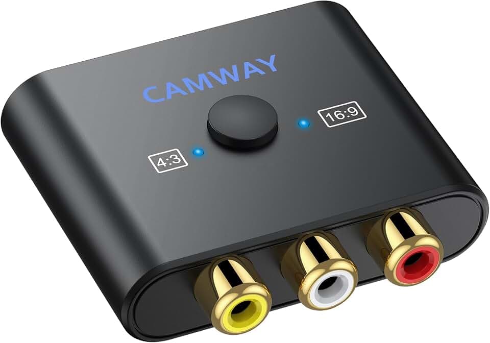CAMWAY RCA to HDMI Converter,1080P AV to HDMI Video Converter 16:9/4:3