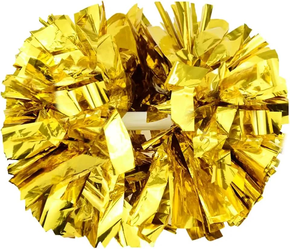 Hooshing 2/6/12PCS Pom Poms Cheerleading with Baton Handle Cheerleader Pompoms for Cheering Sports Games Dancing Party Team Spirit