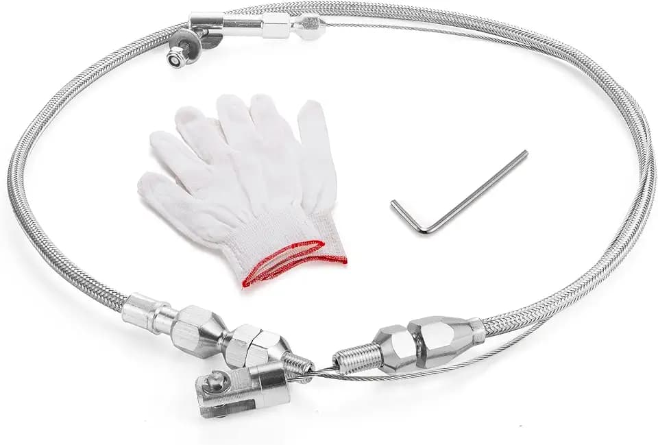 Spurtar 24" Universal Throttle Cable Stainless Steel Braided Adjustable