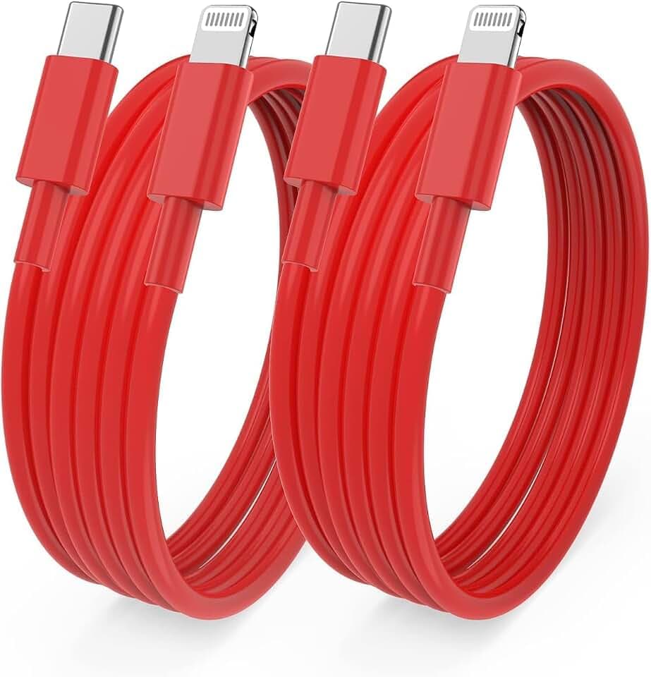 2Pack 6ft iPhone Fast Charger Cable, [Apple MFi Certified] USB C to Lightning Cable Long,Type C Port Support Quick Apple Charging Cord for iPhone 14 Pro/14/13 Pro/12 Pro Max/12 Mini/11 Pro/XS/XR/iPad