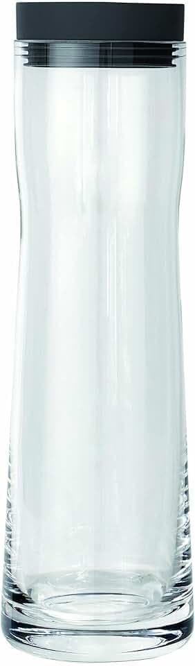 blomus -SPLASH- Wasserkaraffe aus Glas, Magnet, 1 Liter Fassungsvermögen, Silikon / Edelstahldeckel, einfache Handhabung, (H / B / T: 29,5 x 9 x 9 cm, Farbe: Magnet, 63785)