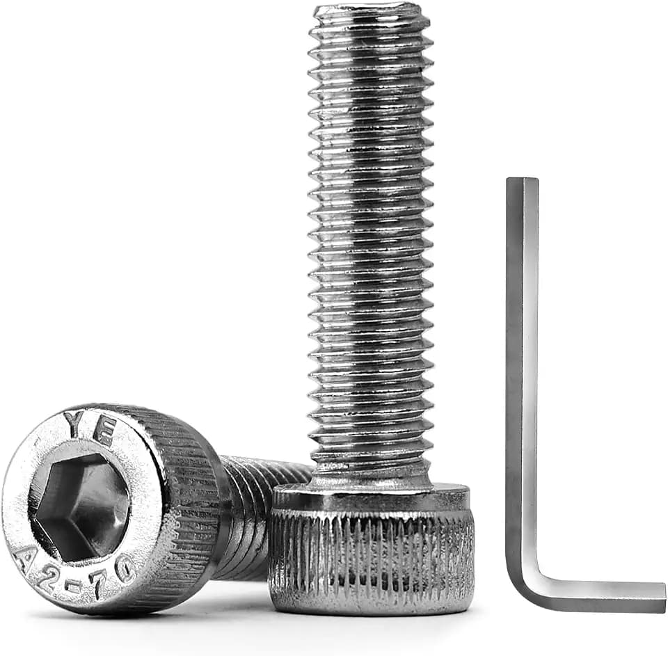 20 Stück M5x35mm Zylinderschrauben Innensechskantschraube, Edelstahl A2-70 (V2A/304) Vollgewinde Schraube Zylinderkopfschrauben (mit Inbusschlüssel)